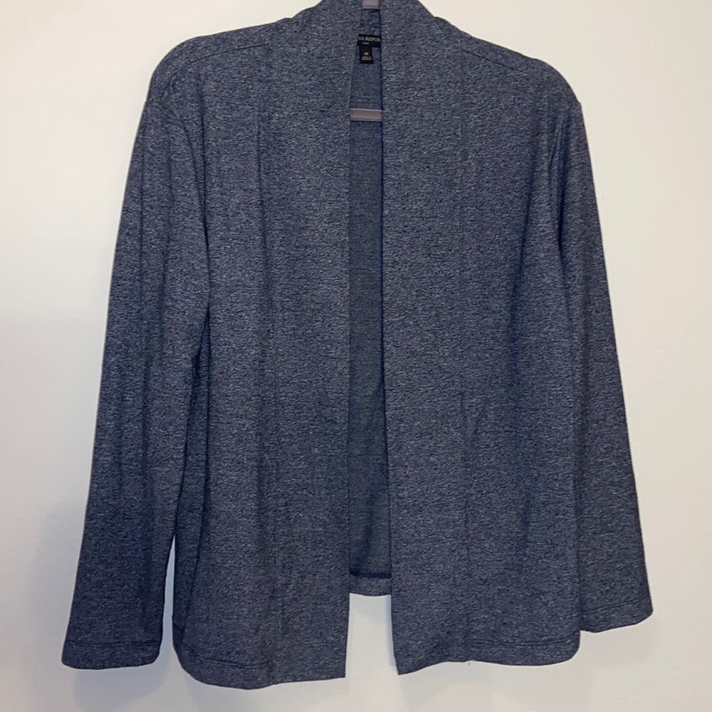 EUC Banana Republic Open Front Cardigan Heather Charcoal Gray Size Medium